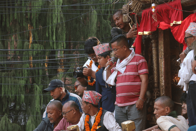 Cultural procession photography with traditional details